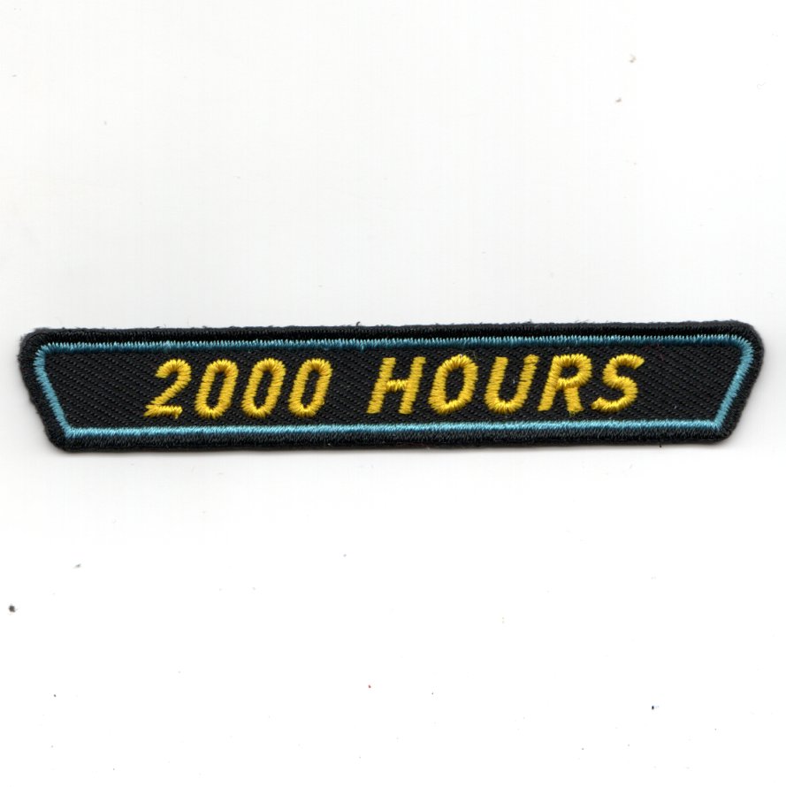 2000 HOURS Tab for BLACK TRIANGLE Patch