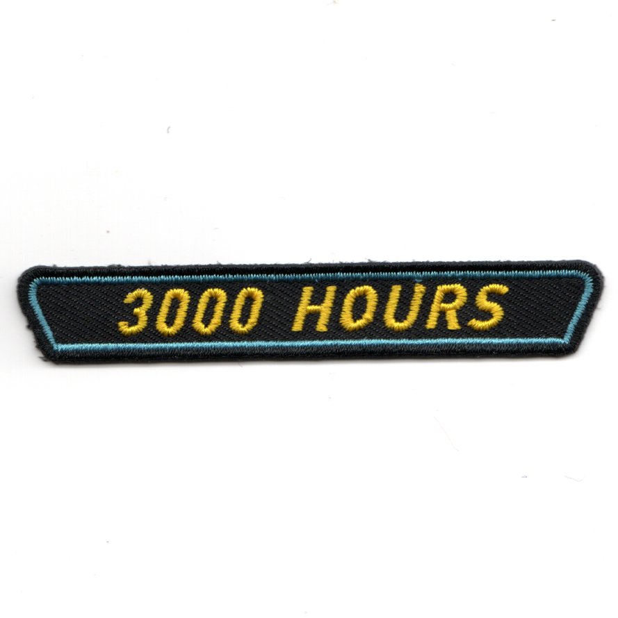 3000 HOURS Tab for BLACK TRIANGLE Patch
