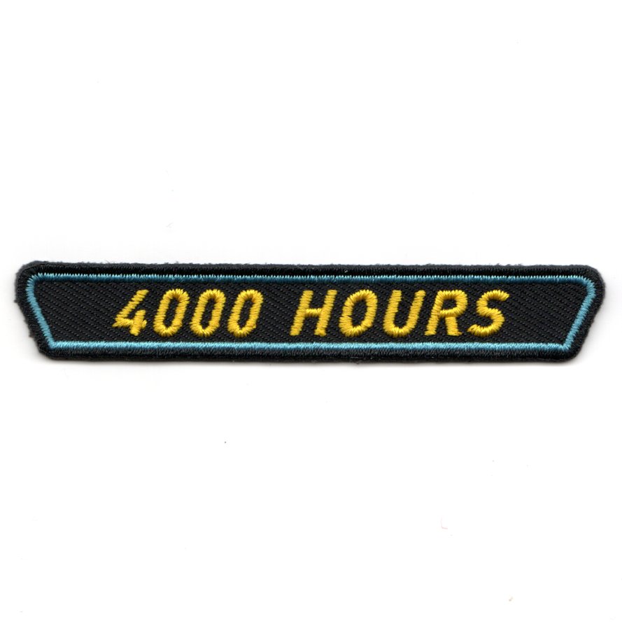 4000 HOURS Tab for BLACK TRIANGLE Patch