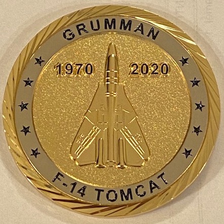 F-14 Tomcat Association '50th Anniv' Coin (Back)