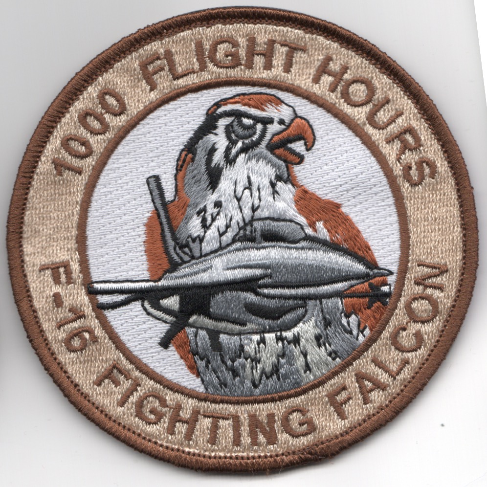 F-16 1000 Hours Patch (Des/V)