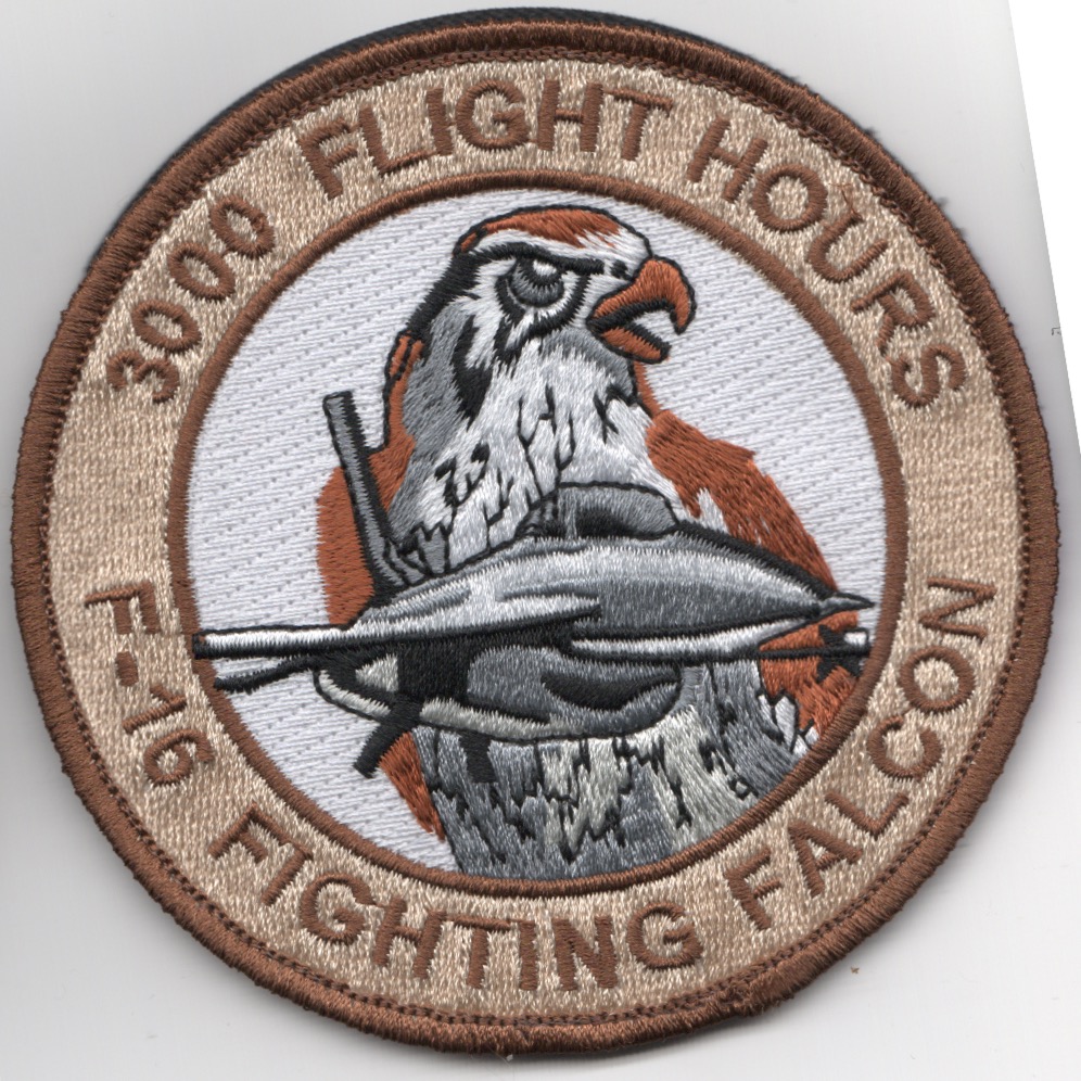 F-16 3000 Hours Patch (Des/V)
