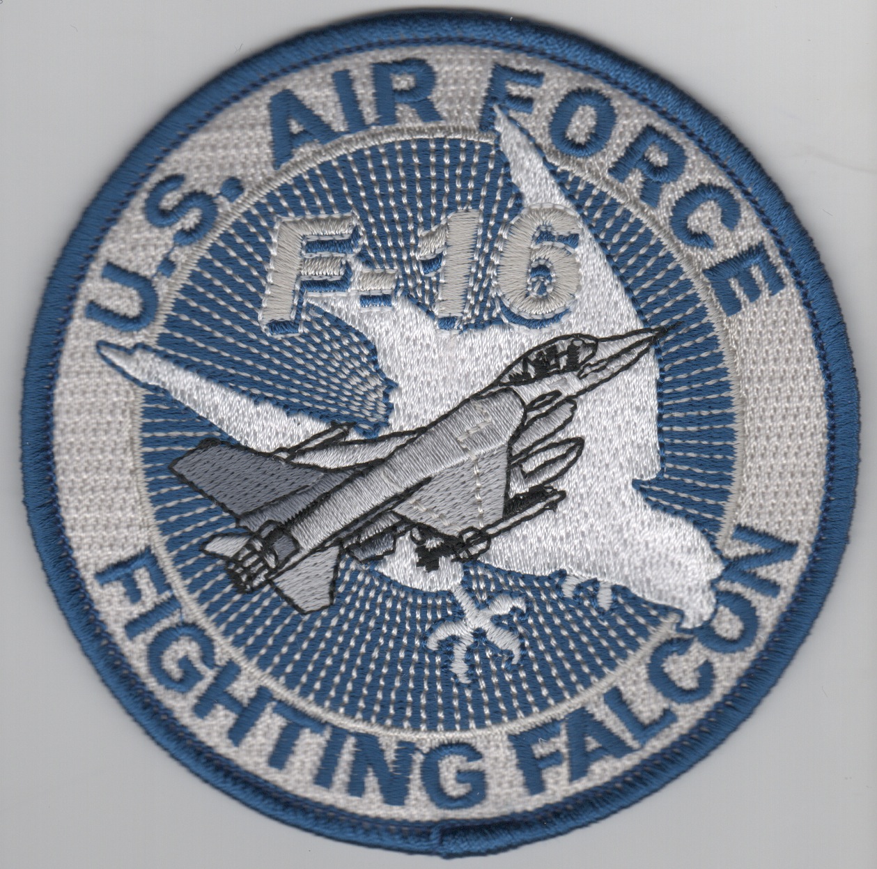 F-16 Blue/Silver Aircraft Patch