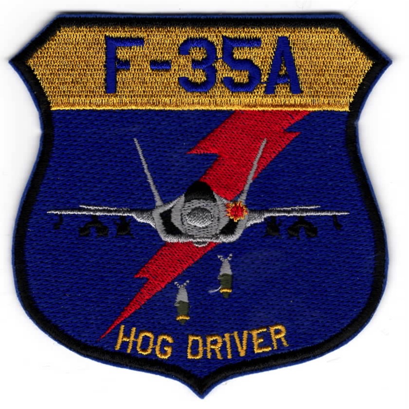 F-35 *HOG DRIVER* Shield (Blu/Ylw)