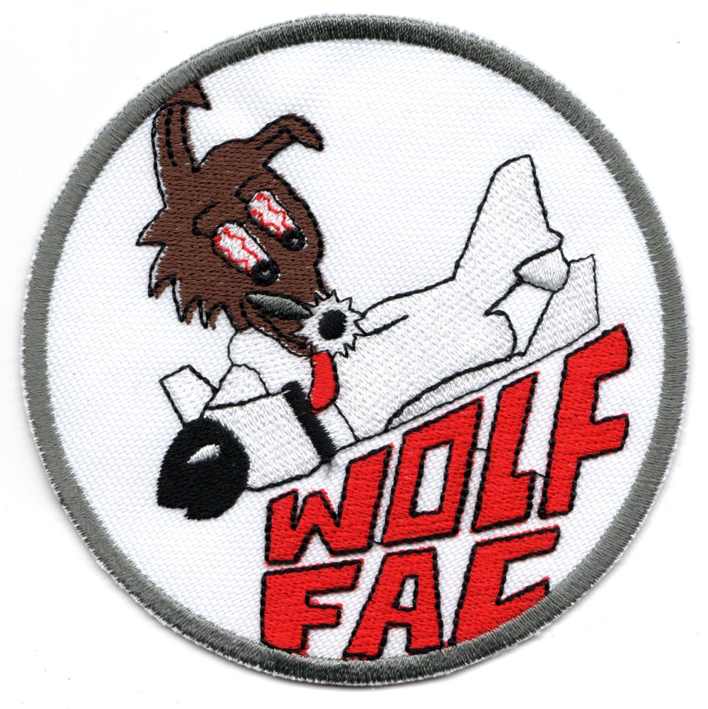 F-4 'WOLF FAC' Patch (White/K)