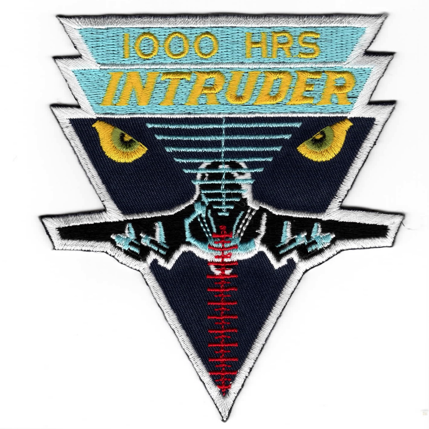 (NG) A-6 Intruder '1000 Hours' Patch (White Border)