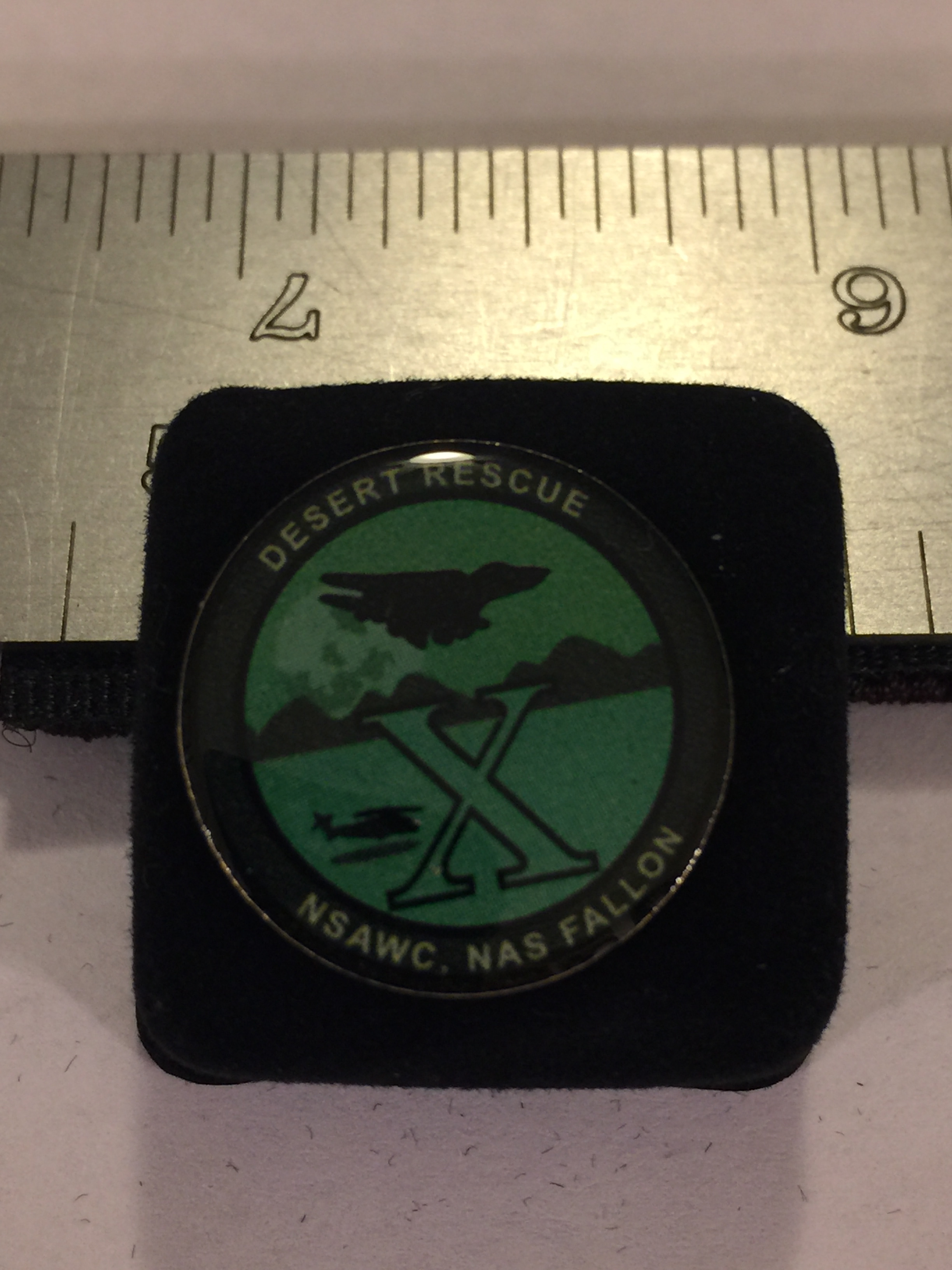 Lapel Pin: NSAWC 'X' (Green)