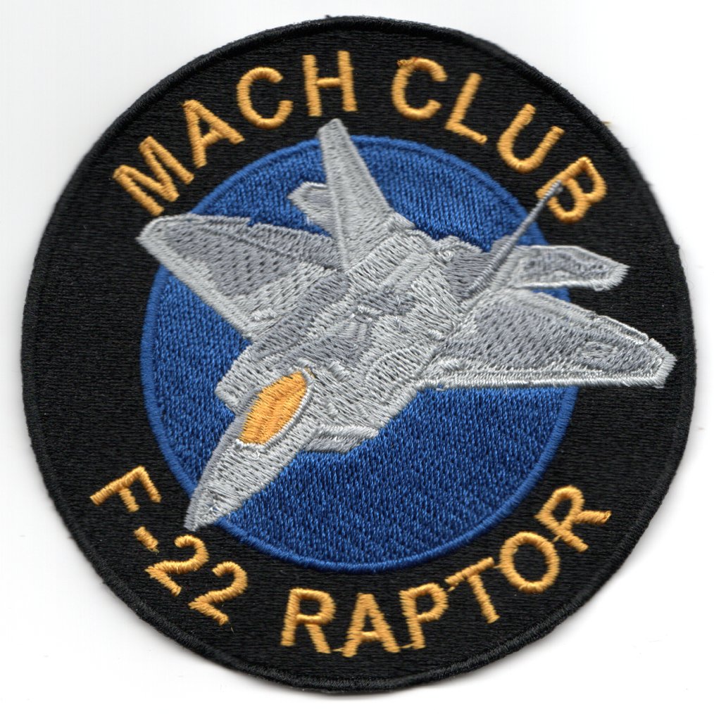 MACH CLUB Patch: F-22 (SILVER)