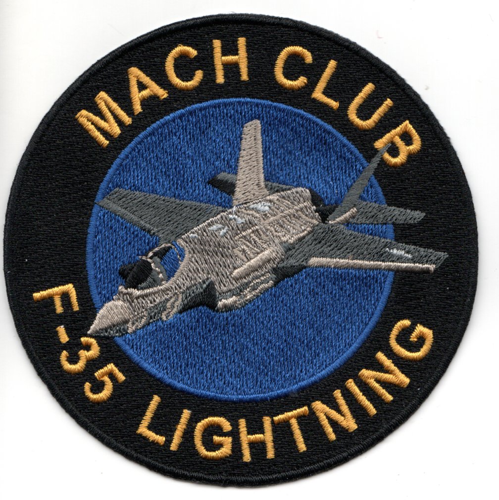 MACH CLUB Patch: F-35 LIGHTNING
