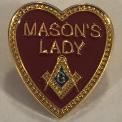 Red-Heart 'MASONS LADY' Pin