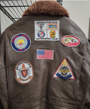 TOPGUN (1986): 'ICEMAN's Leather Jacket Patches (Back)