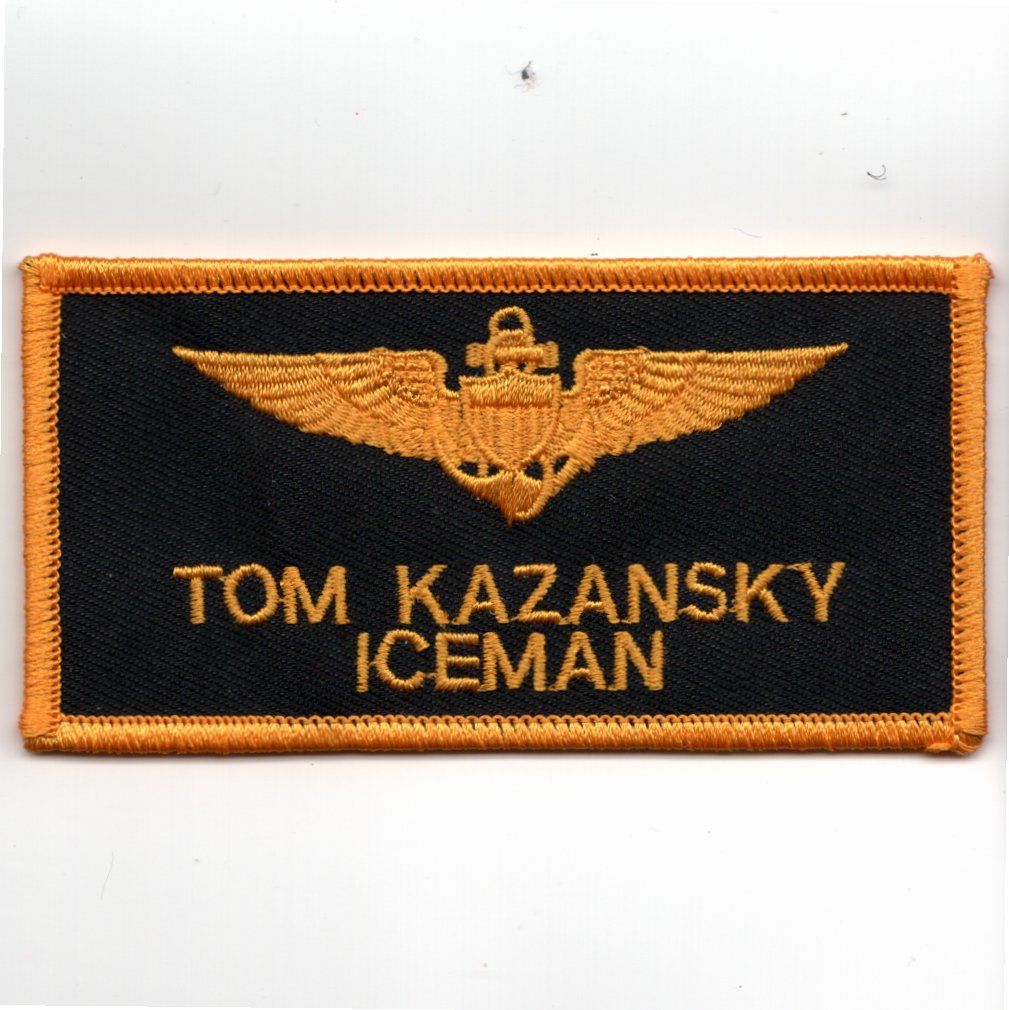 TOPGUN: TOM 'ICEMAN' KAZANSKI Nametag (DARK Yellow/No V)