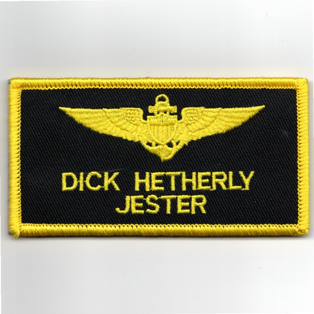 TOPGUN: DICK 'JESTER' HETHERLY Nametag (LIGHT Yellow/V)