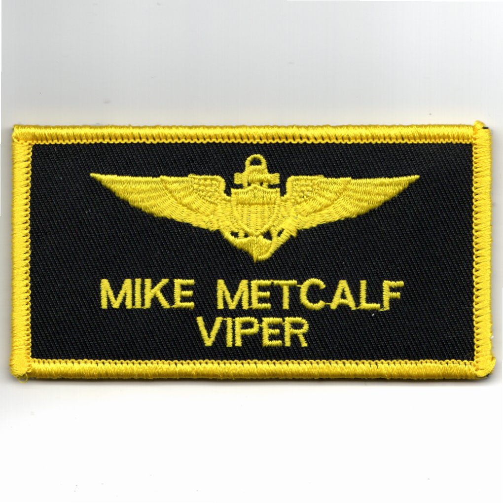 TOPGUN: 'MIKE METCALF' Nametag (LIGHT Yellow/V)