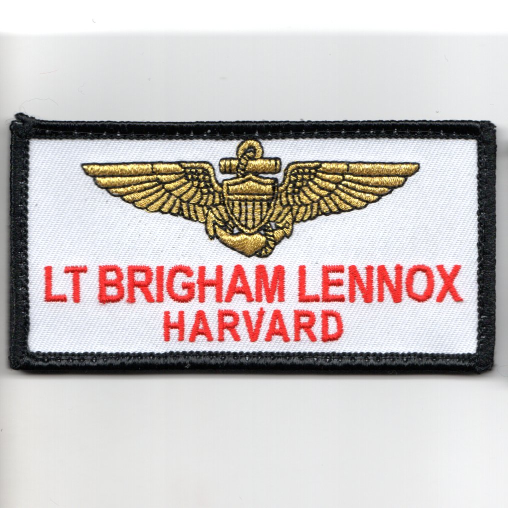 TG:MAV LT Brigham 'HARVARD' Lennox Nametag (White/V)