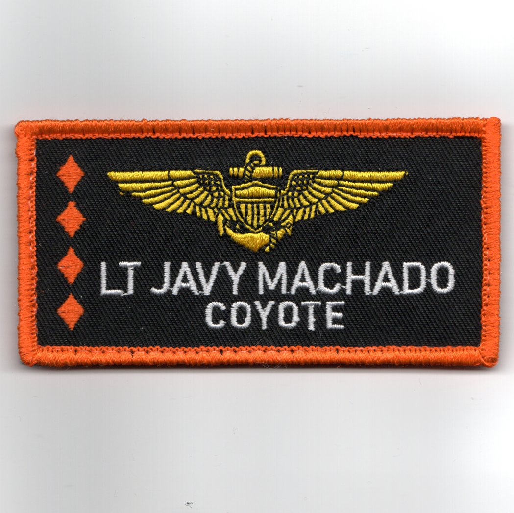 TG:MAV LT Javy 'COYOTE' Machado Nametag (Org-Blk/V)