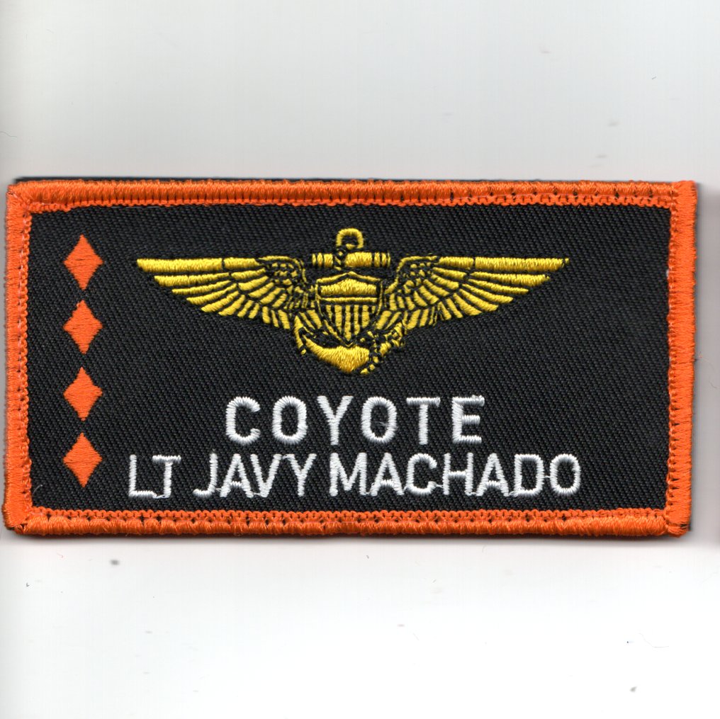 TG:MAV LT Javy 'COYOTE' Machado Nametag (Org-Blk/V)