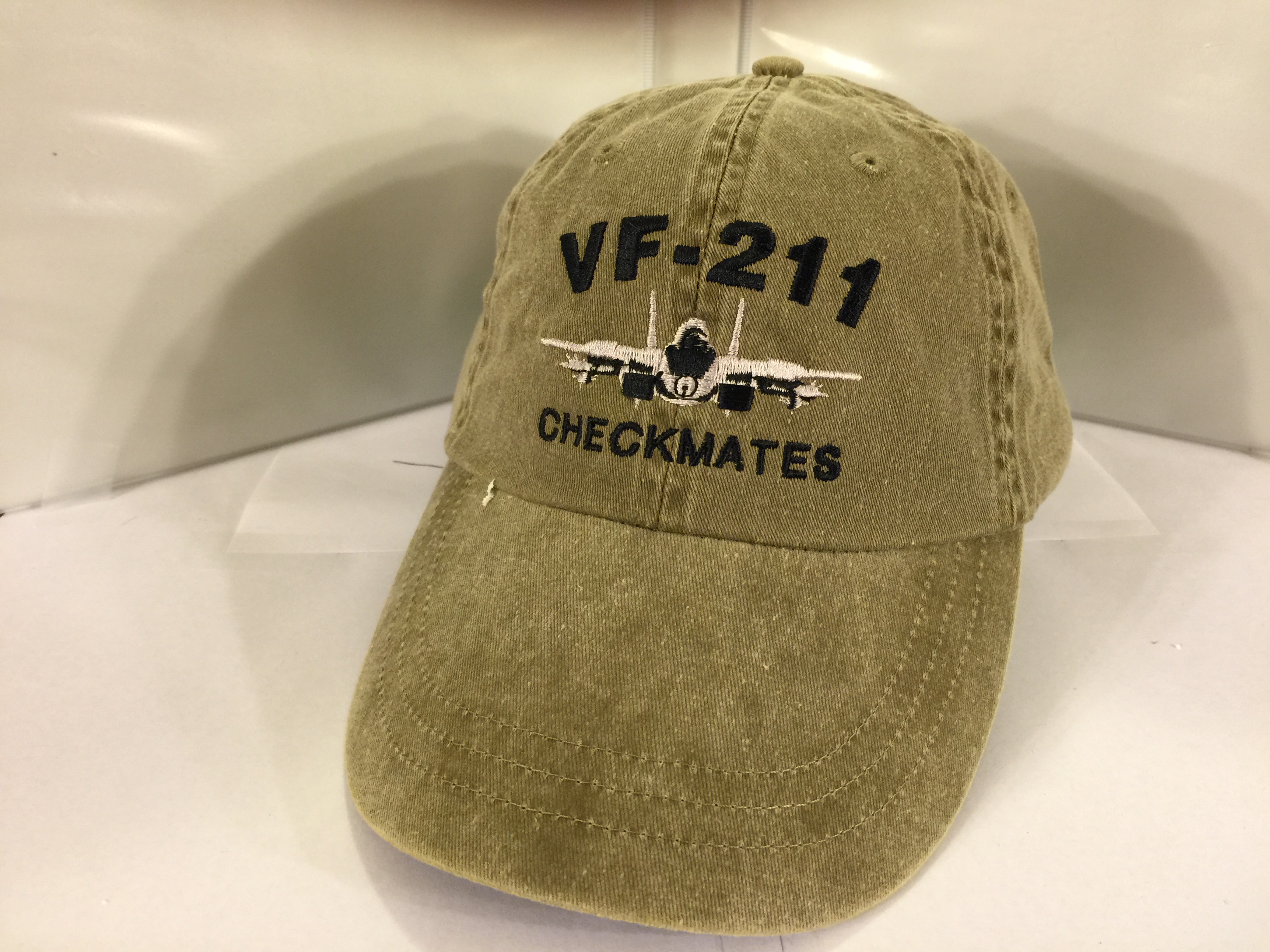 VF-211/F-14 Ballcap (Khaki/Dir. Emb.)