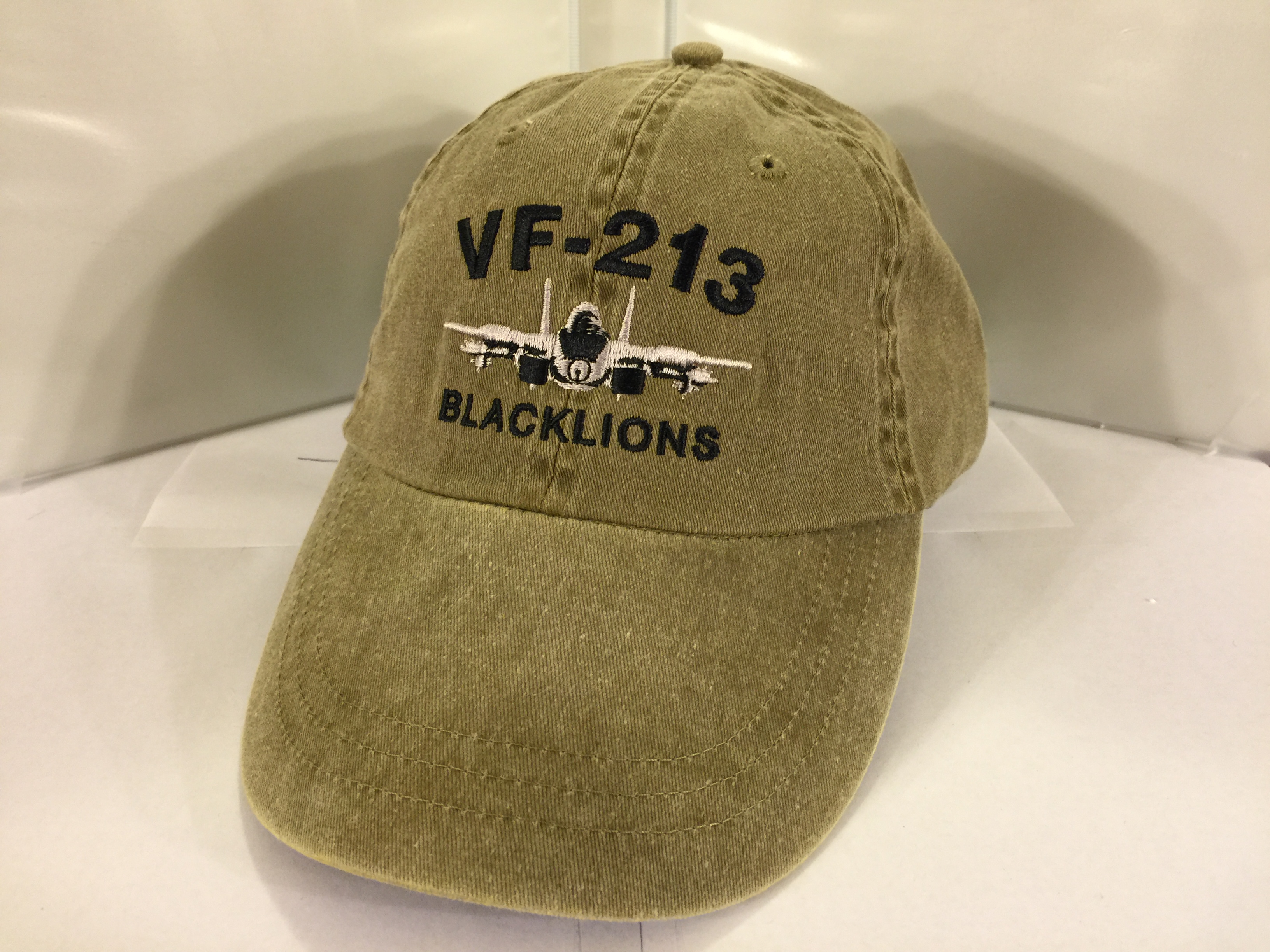 VF-213/F-14 Ballcap (Khaki/Dir. Emb.)