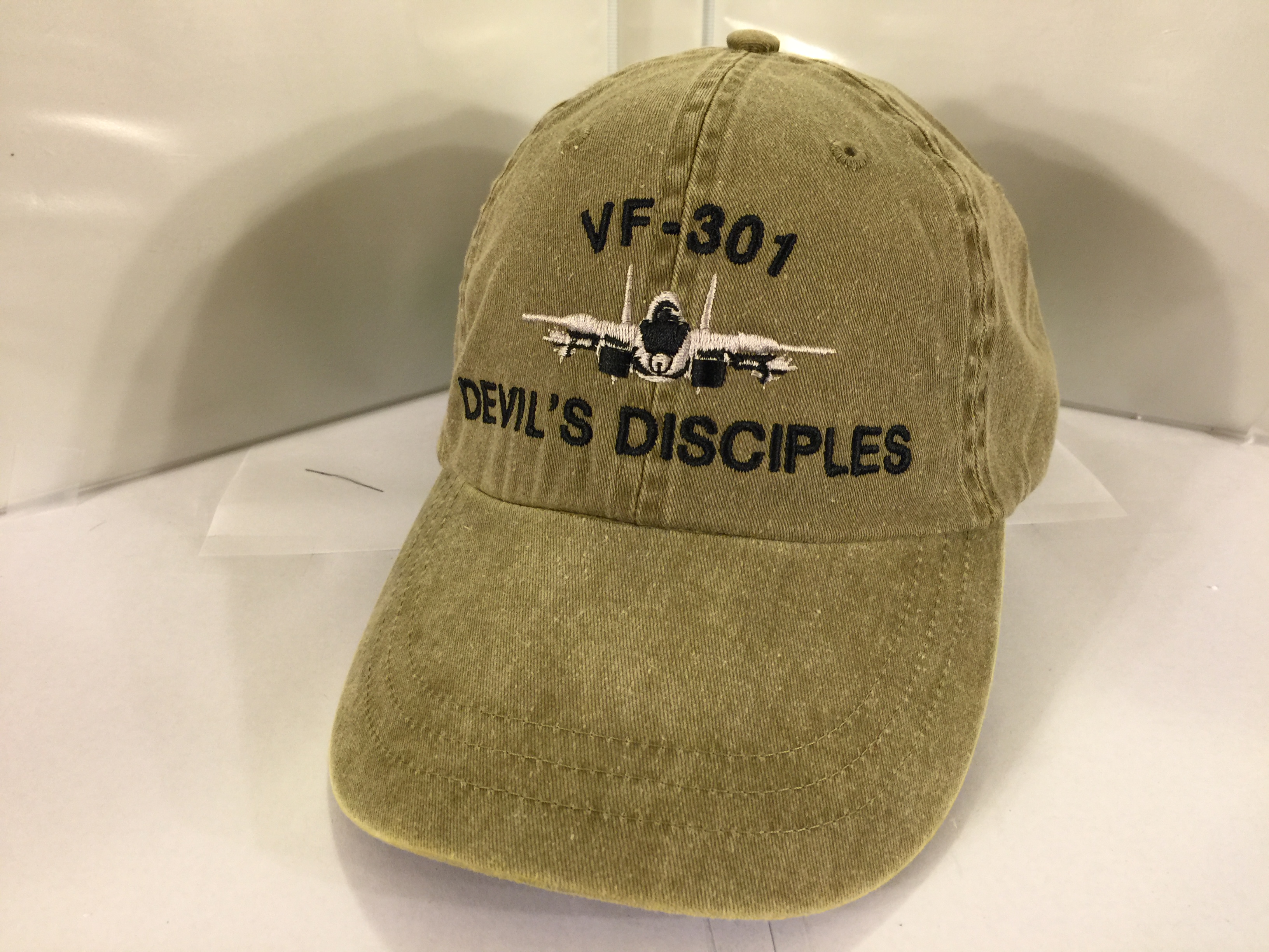 VF-301/F-14 Ballcap (Khaki/Dir. Emb.)