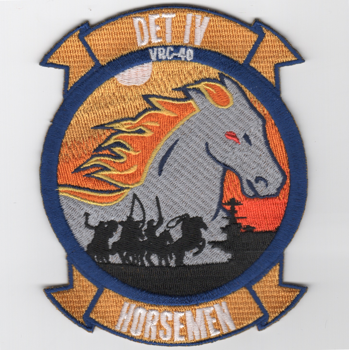 VRC-40 Det-4 'Horsemen' Patch (Orange/Gray Horse)