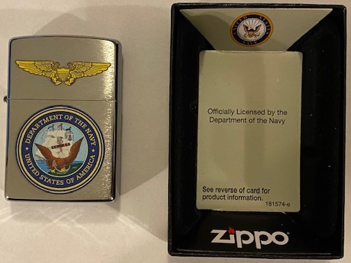 US Navy w/USN NFO Wings Zippo (BOX)