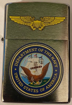 US Navy w/USN NFO Wings Zippo (Silver)