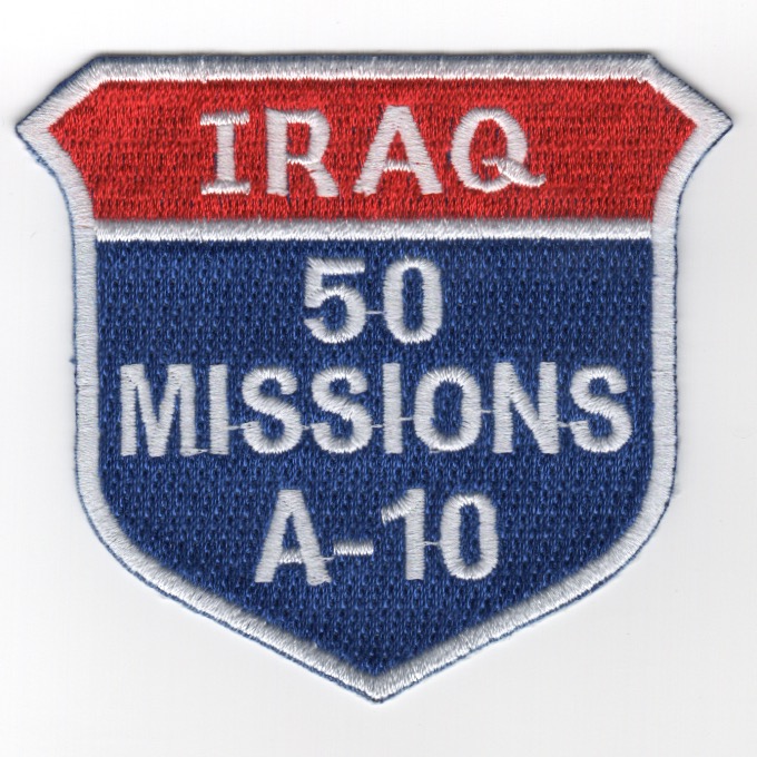 A-10 50 Missions (IRAQ) Shield