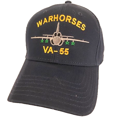 VA-55 A-6 *FRONT VIEW* Ballcap (D.E./Dark Blue)