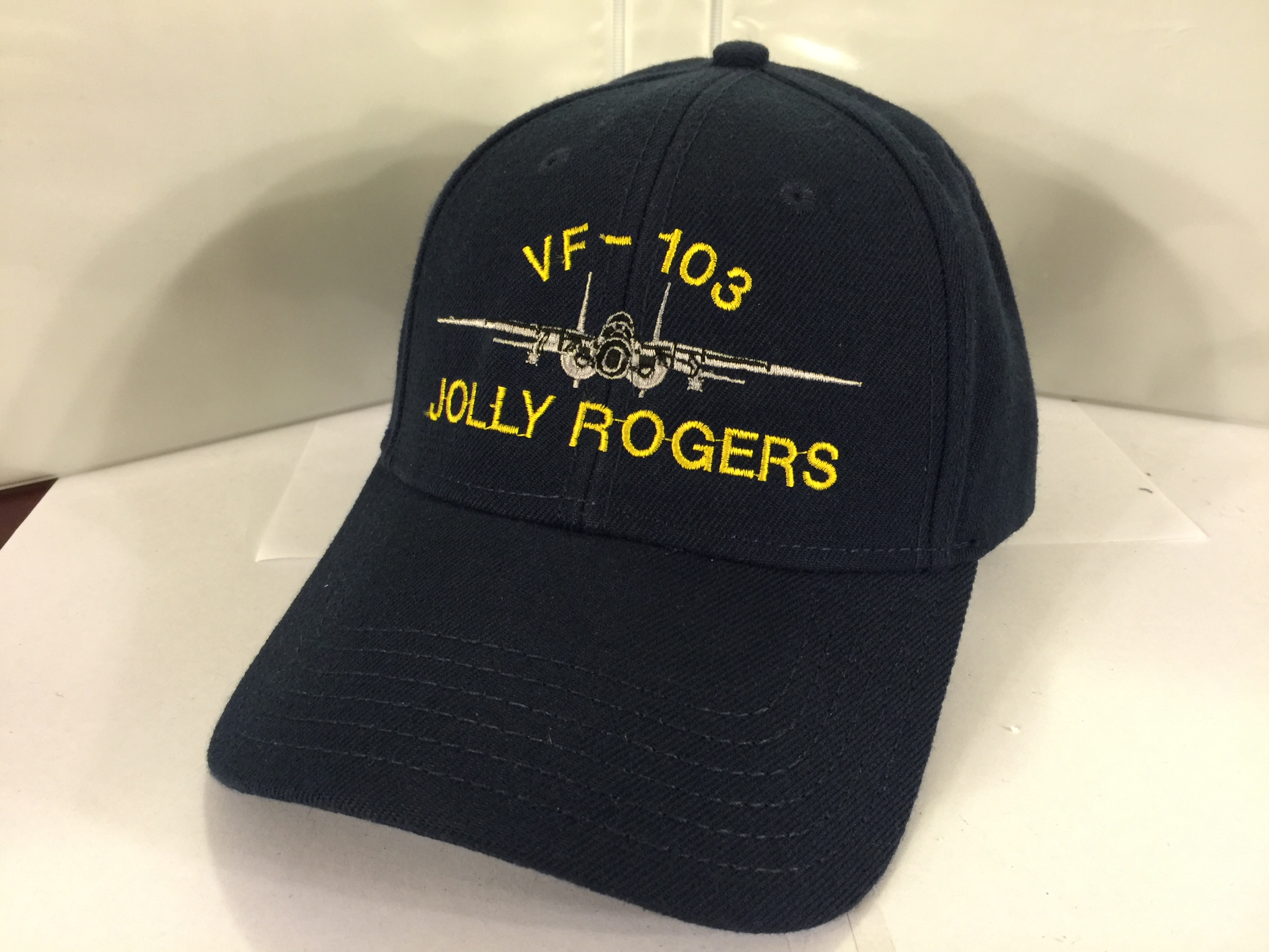VF-103 Jolly Rogers/F-14 Ballcap (Dk. Blue/Dir. Emb.)