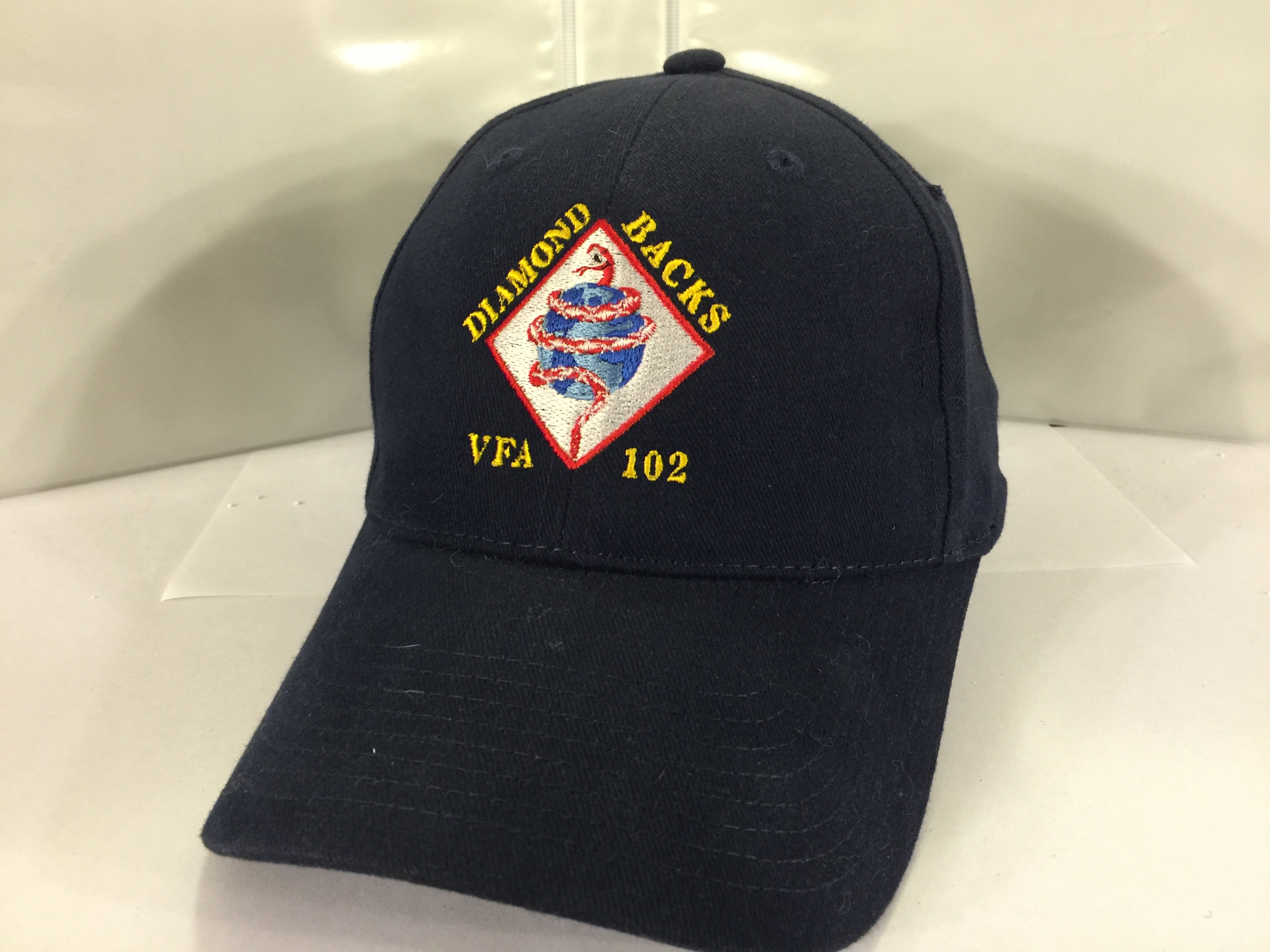 VFA-102 'Sqdn Logo' Ballcap (Dk. Blue/Yellow Letters/Dir. Emb.)
