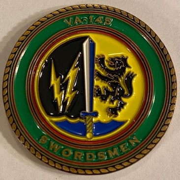 VA-145 'SWORDSMEN' Coin (Front/Green)