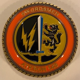VA-145 'SWORDSMEN' Coin (Front/Orange)
