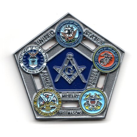 Military Masonic Coin (Pentagon-Frt)