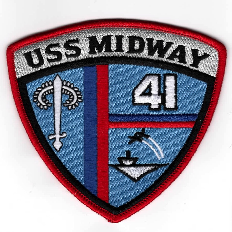 USS Midway (CV-41) Patch (Red Border)
