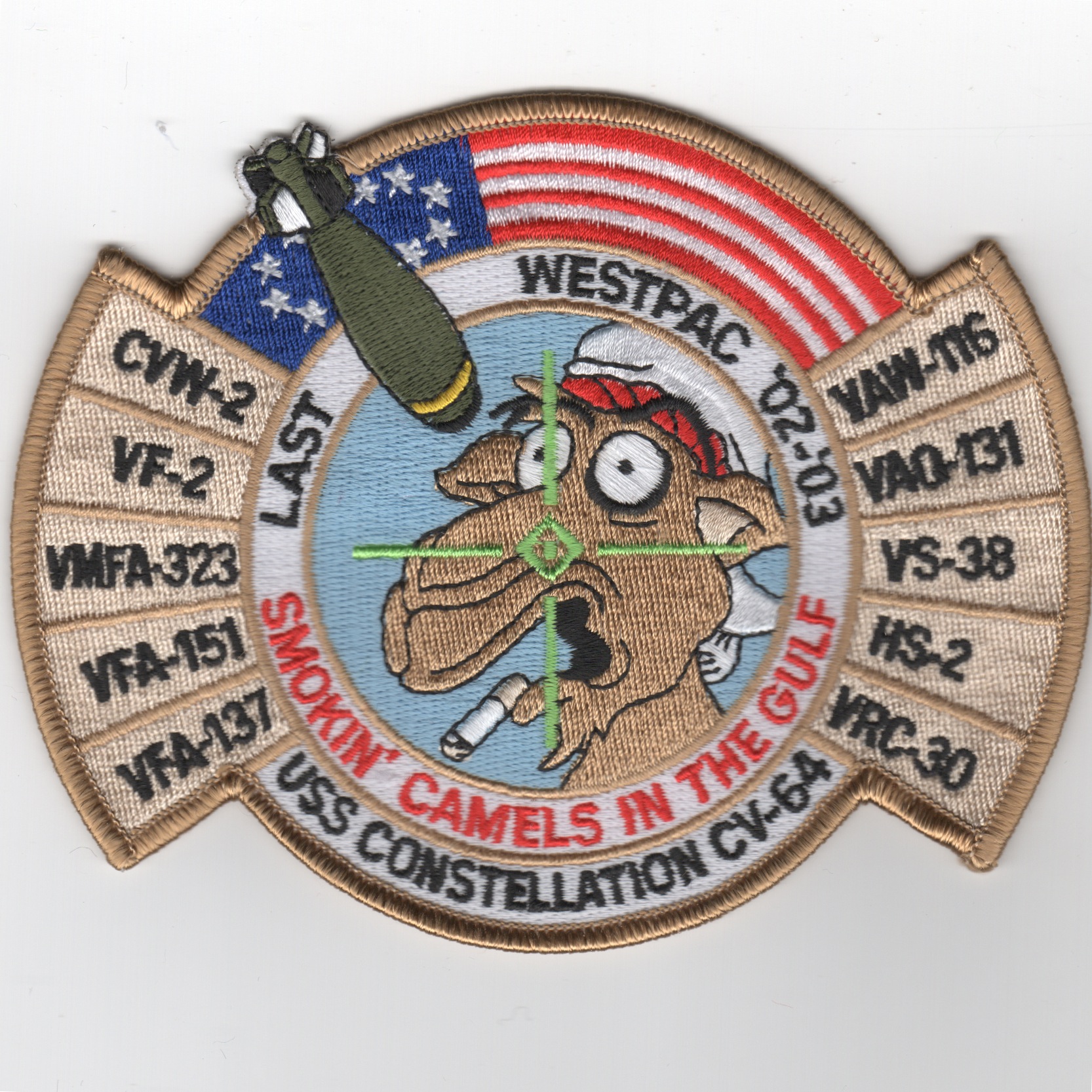 CV-64 'Last WestPac' Cruise Patch (Lg/Round/Des)