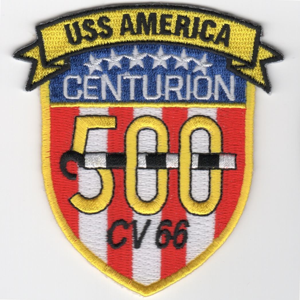 USS America (CV-66) '500 Traps' Patch