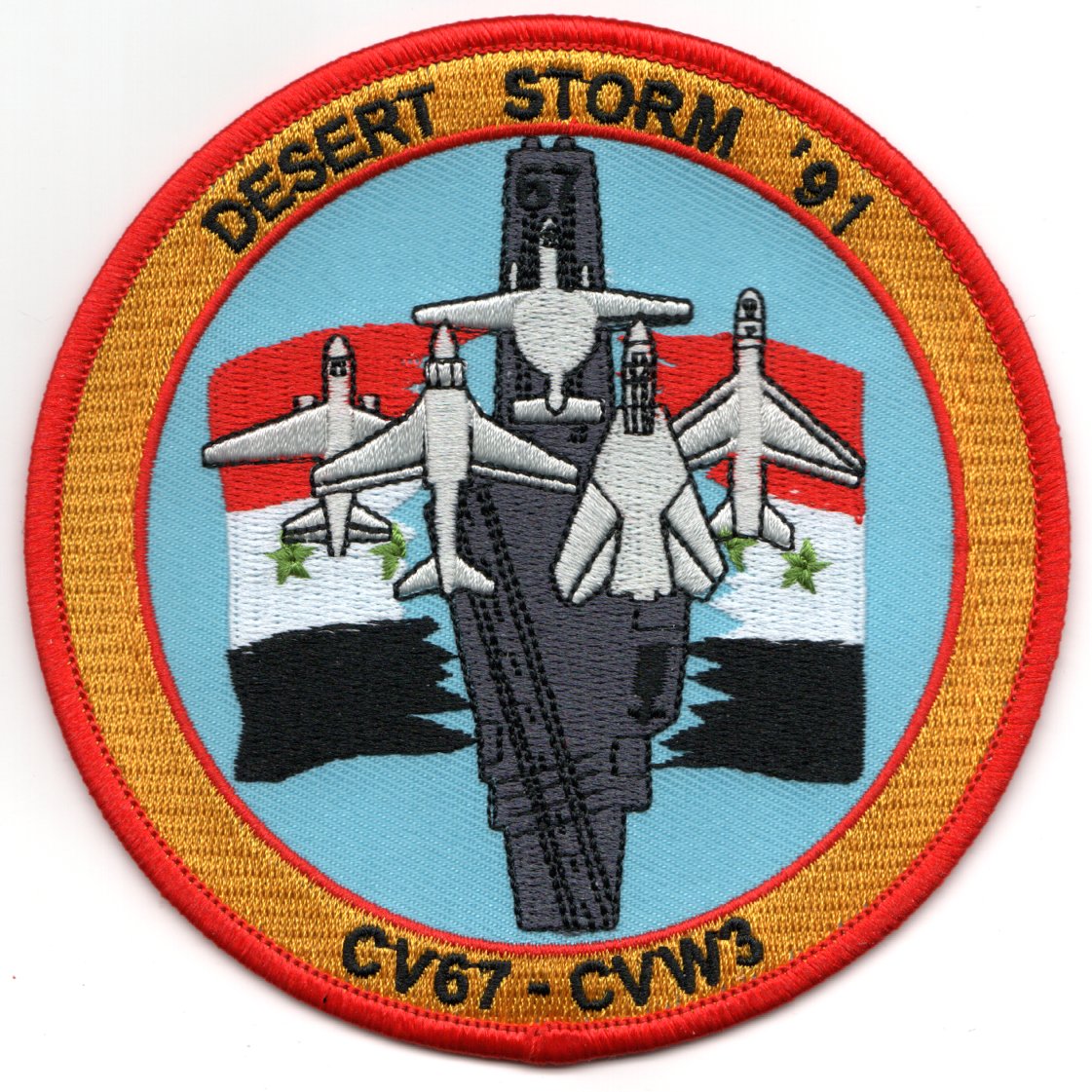 CV-67/CVW-3 1991 'Desert Storm/Iraqi Flag' Cruise Patch