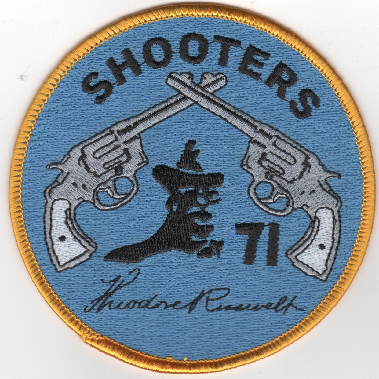 CVN-71 'PISTOLS' Shooter Patch (Blue)