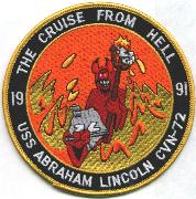 CVN-72 USS ABRAHAM LINCOLN CVW-11 WESTPAC 1995 US Navy Ship Squadron Patch 