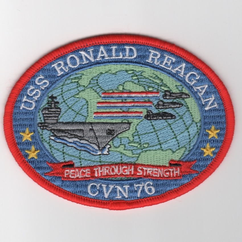 USS Ronald Reagan (CVN-76) Ship Patch (Small)