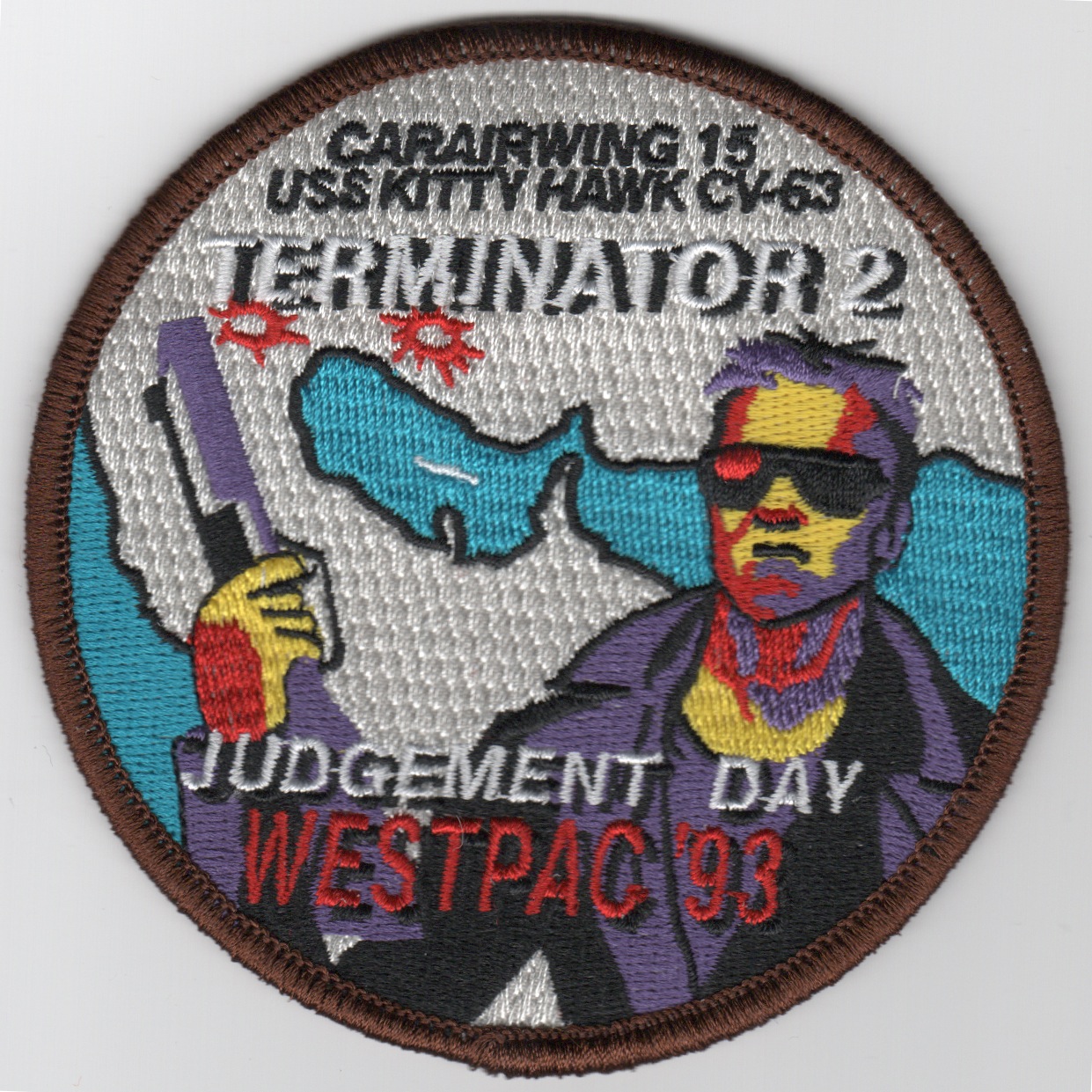 CV-63/CVW-15 1993 WestPac Cruise Patch (Terminator)