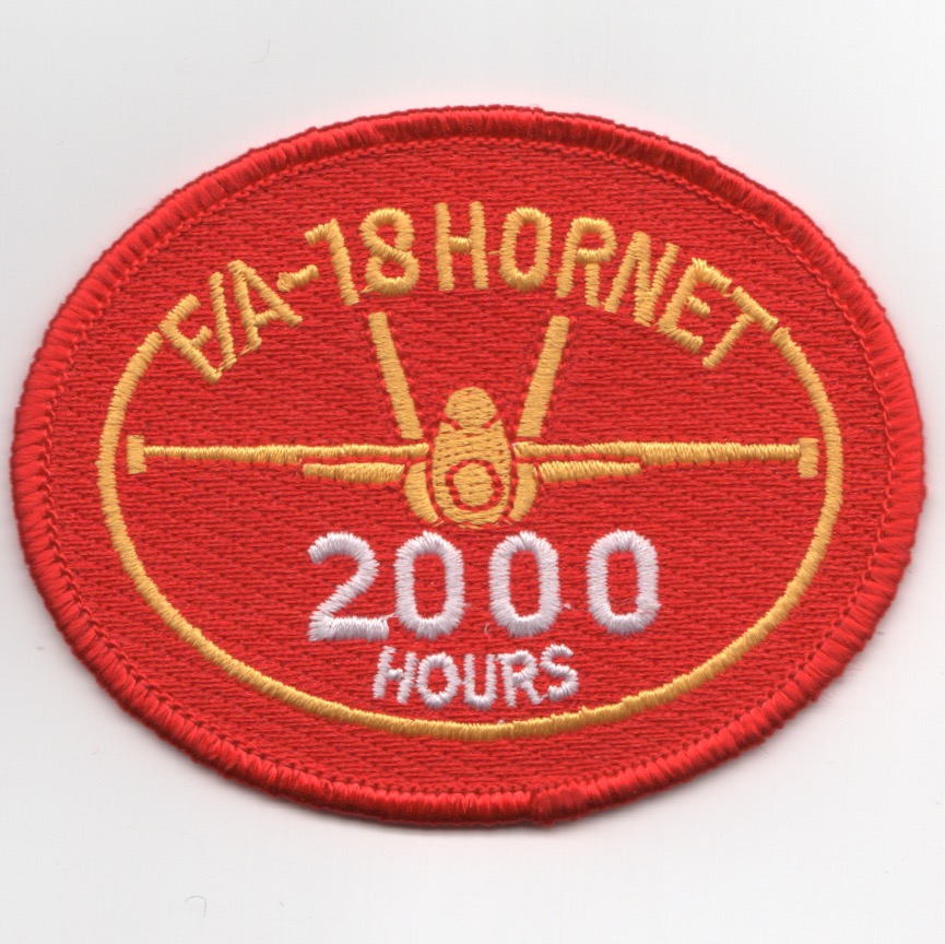F/A-18 2000 Hours Patch (3.5-in/No Velcro)