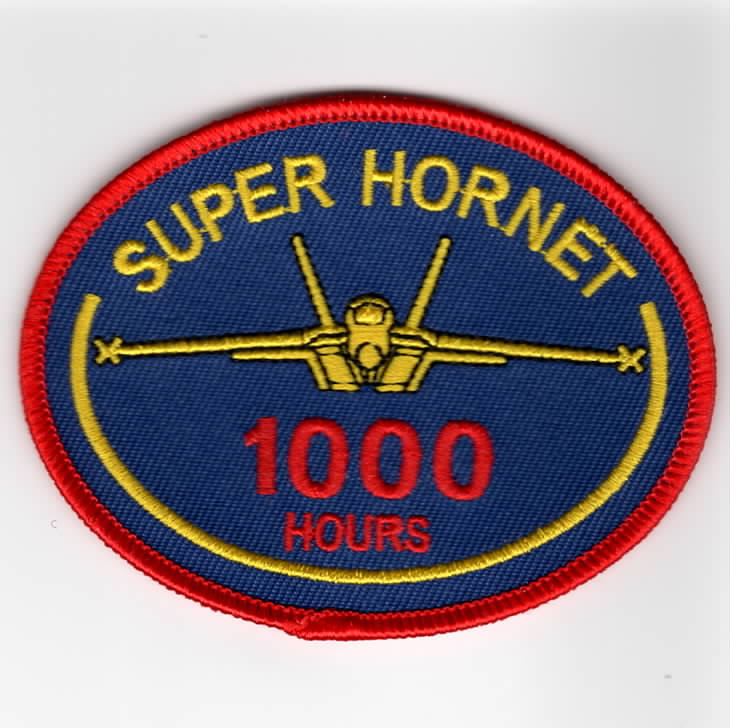 F/A-18E/F *SUPER HORNET* 1000 Hours Patch (No V)