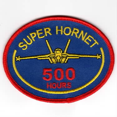 F/A-18E/F *SUPER HORNET* 500 Hours Patch (No V)