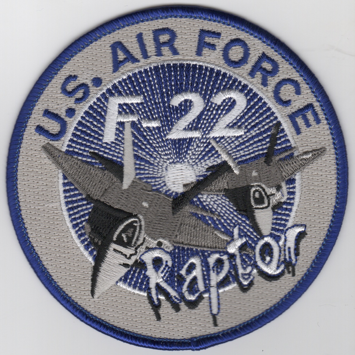 F/A-22 'Raptor' Patch (Blue/Silver)