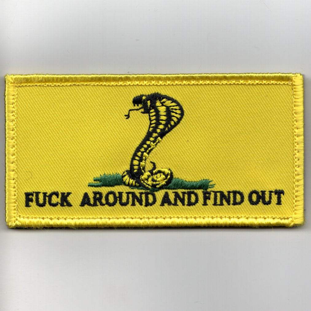 FUCK AROUND & FIND OUT Flag (Yellow/V)