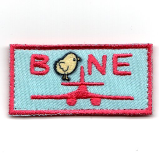 50FTS 'BONE CHIC' Sleeve Patch (Pink/Blue)