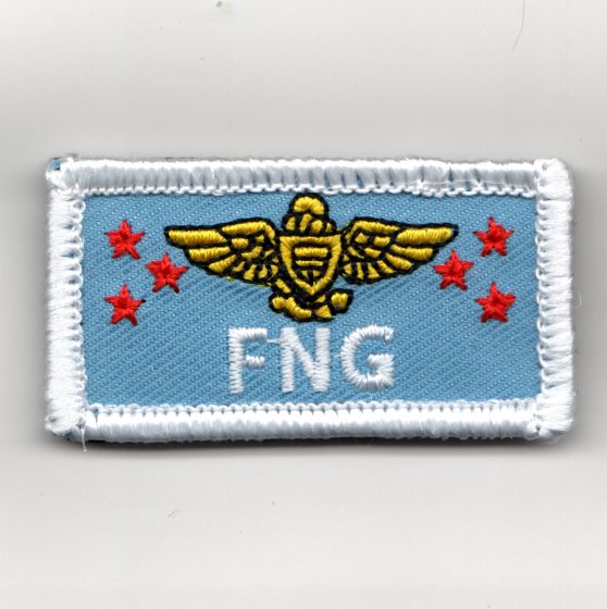 VAW-117 Miniature 'FNG' PILOT Nametag (Lt. Blue)