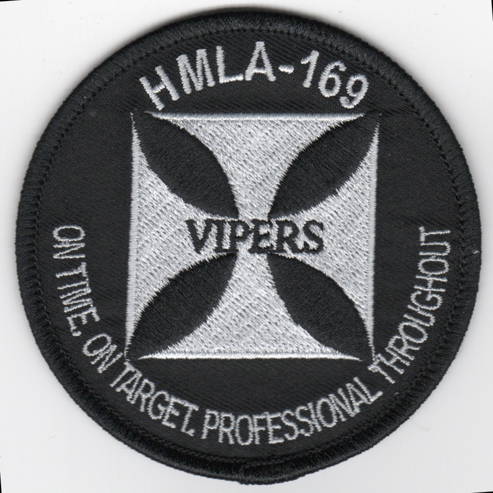 HMLA-169 'On Time, On Tgt' (Blk/Maltese Cross)